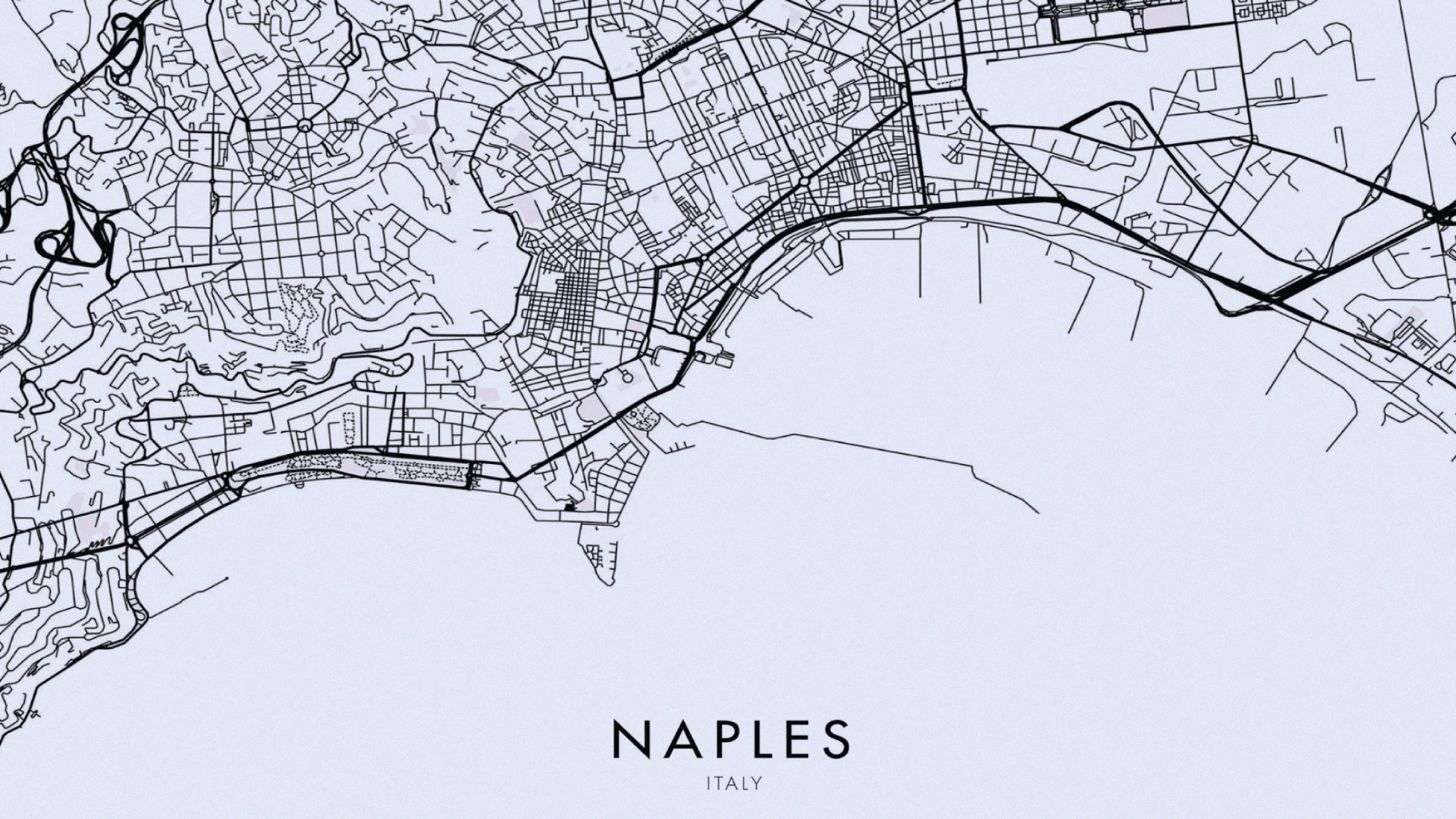 Mappa di Napoli stilizzata